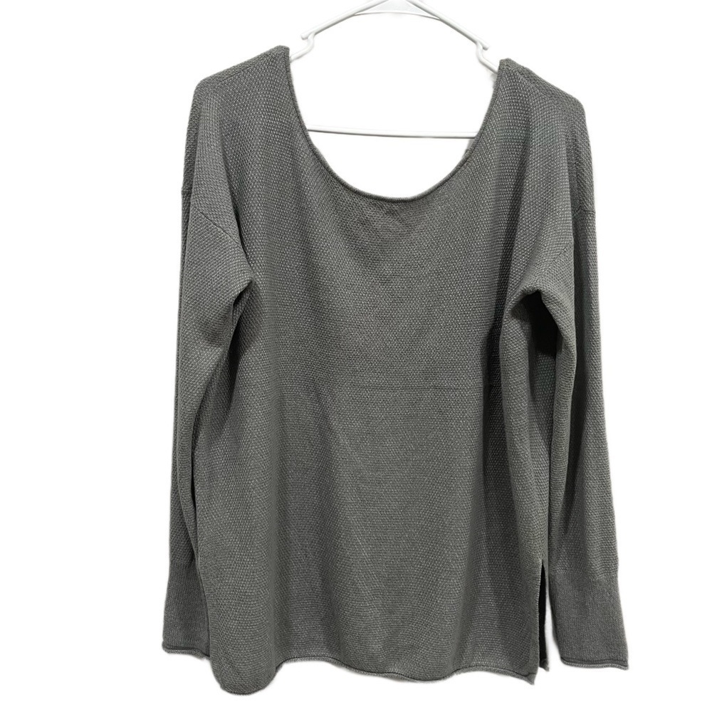 Garage Criss Cross Back Size Medium Gray Sweater Pullover